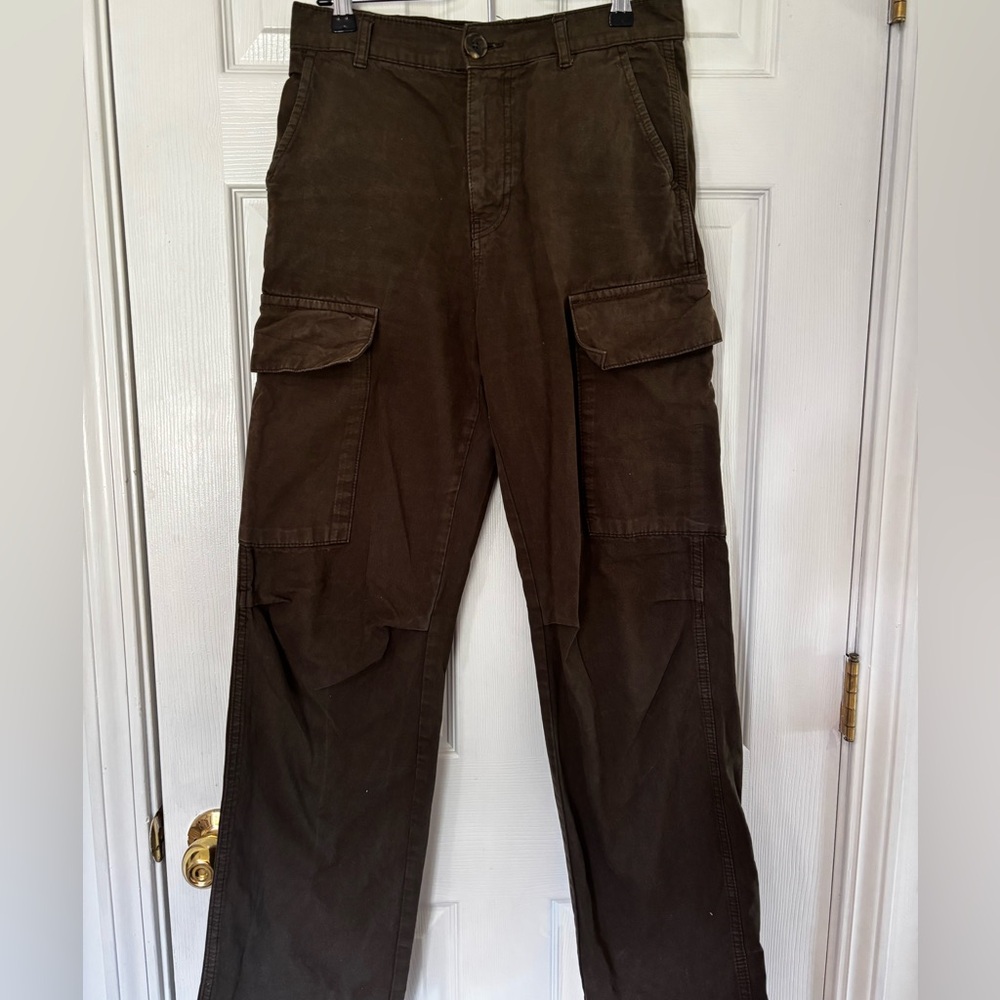 Zara Brown Flare Wide Leg Jeans